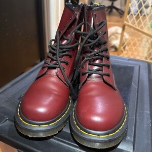 Dr. Martens Women's Cherry Red Combat Boots